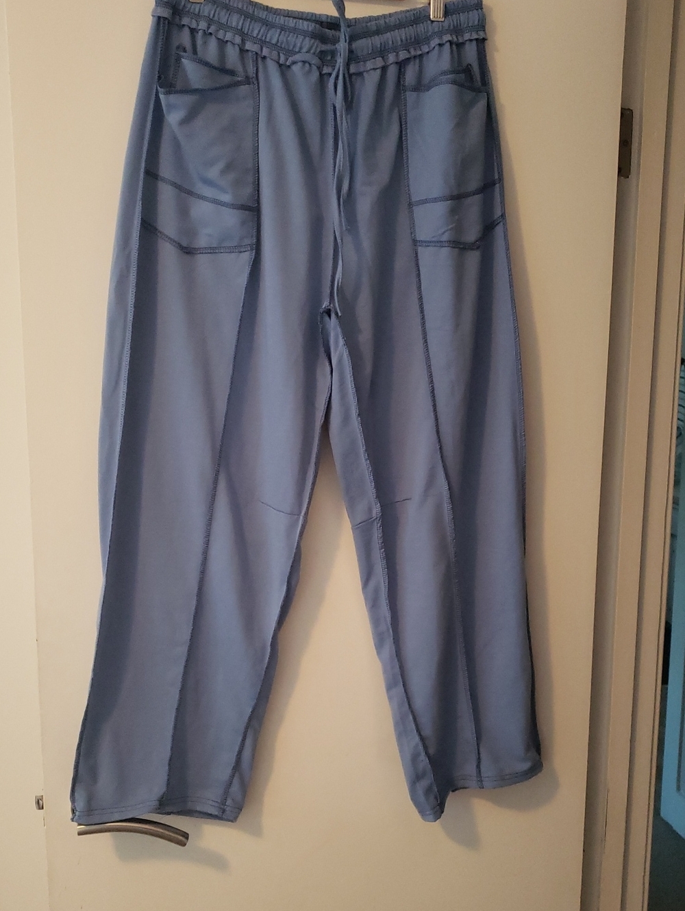 Light Blue Drawstring Utility Pants Barrel - Picture 1 of 3
